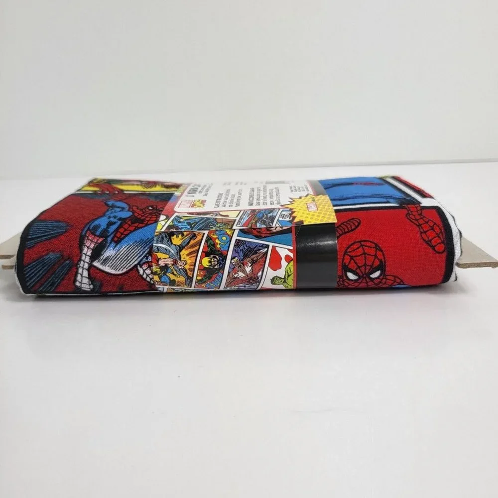 Marvel Comic Book Print Spiderman Cut Fabric 1 Yard 100% Cotton 36" X 44" Heroes - Picture 7 of 14